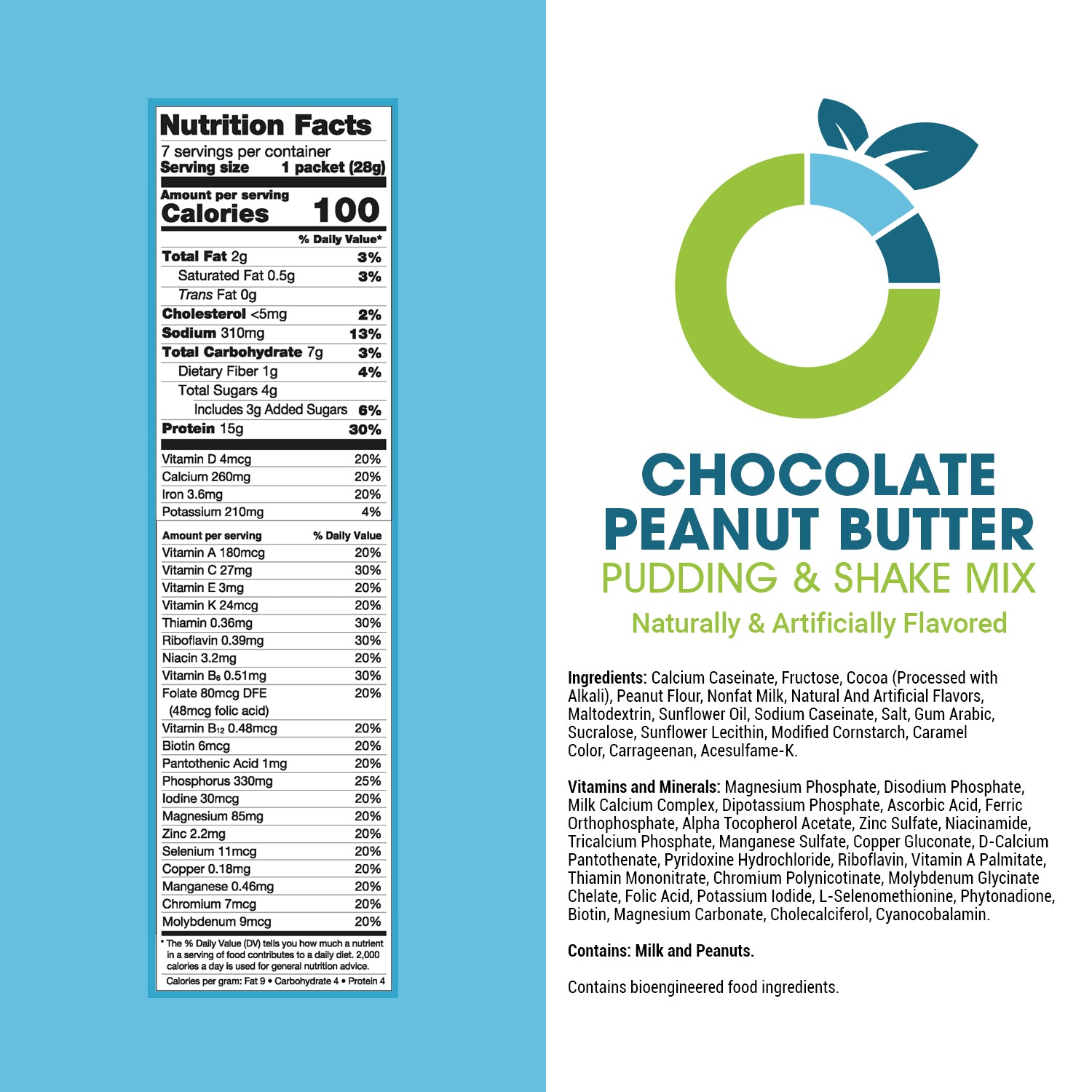 Chocolate Peanut Butter Pudding & Shake Mix