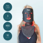 Face and neck in one mask, 3 colors plus near-infrared, 480 LEDs, 10 minutes