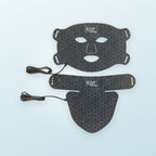 Face mask and neck piece laid flat