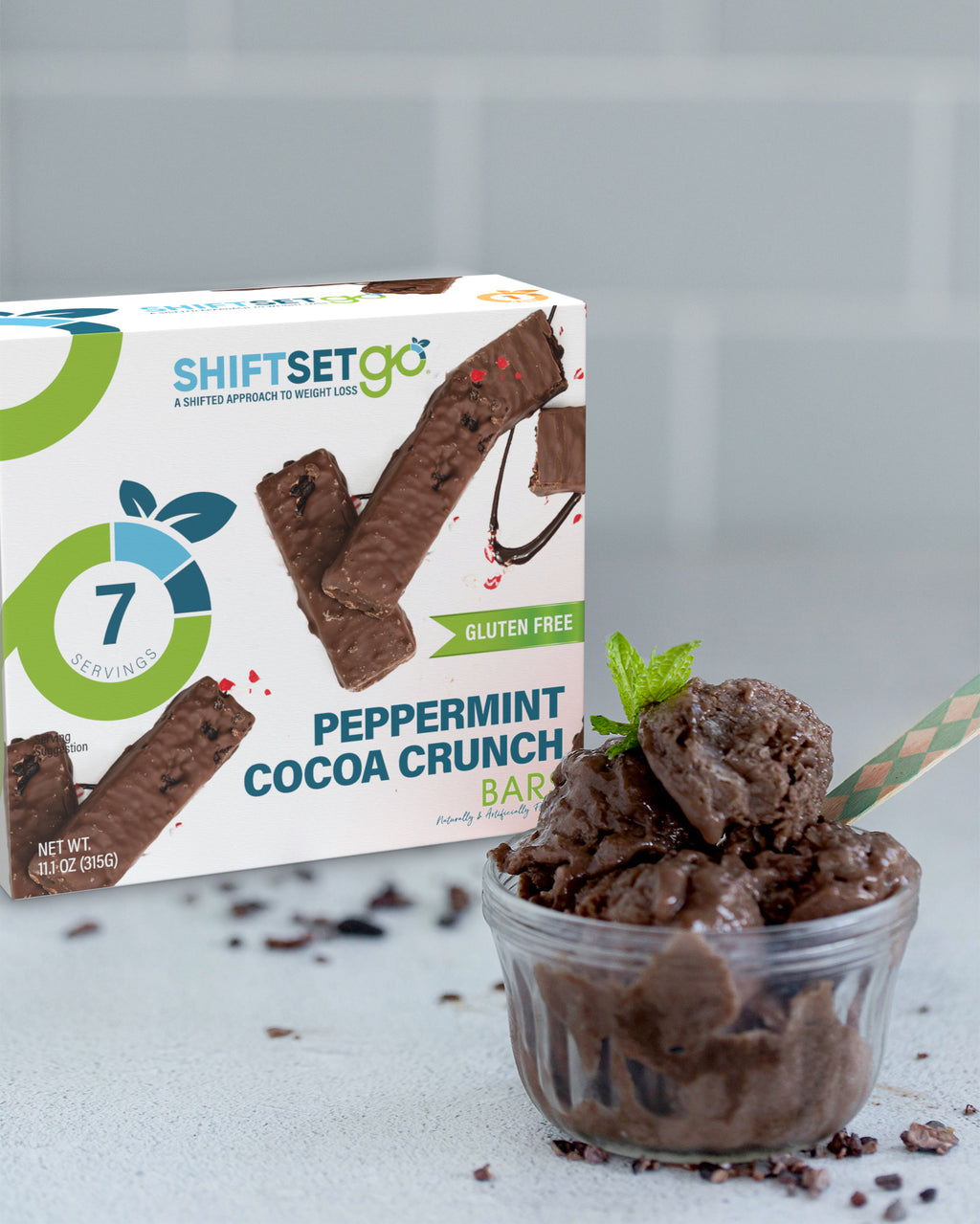 Peppermint Cocoa Crunch Bars