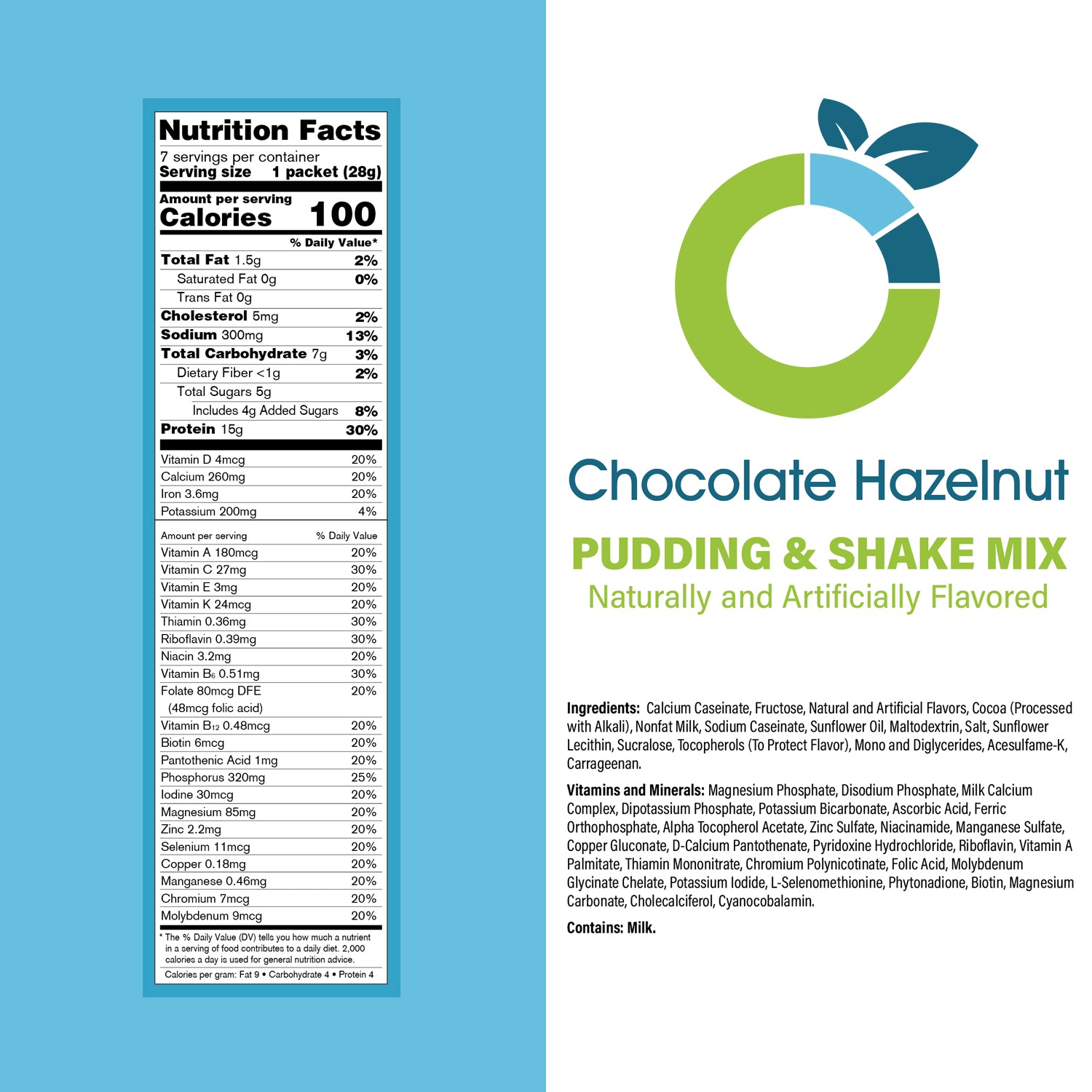 Chocolate Hazelnut Pudding & Shake Mix