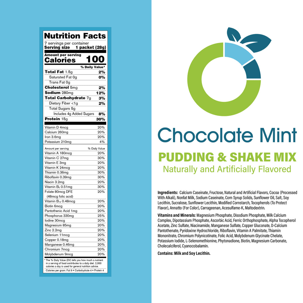 Chocolate Mint Pudding & Shake Mix