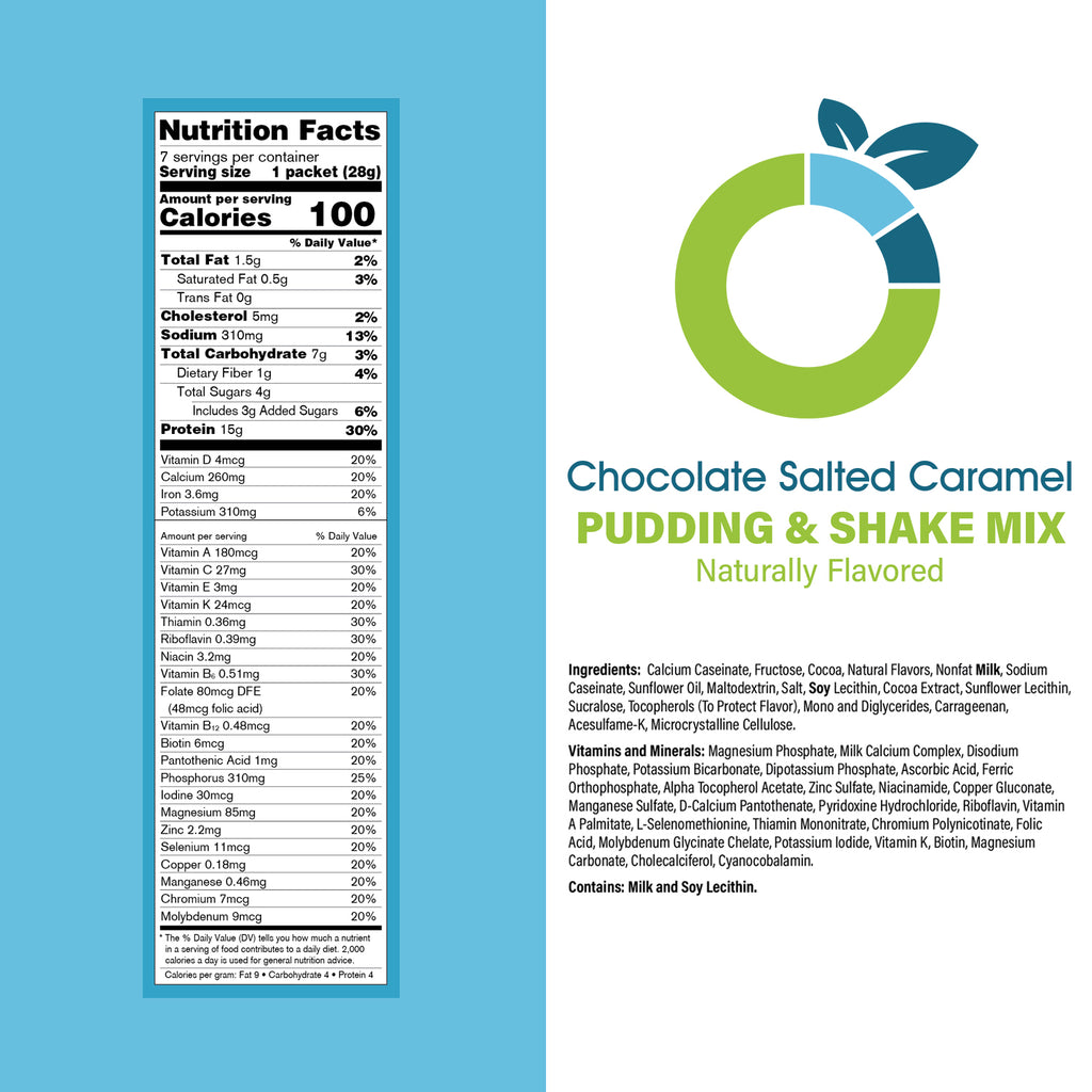 Chocolate Salted Caramel Pudding & Shake Mix