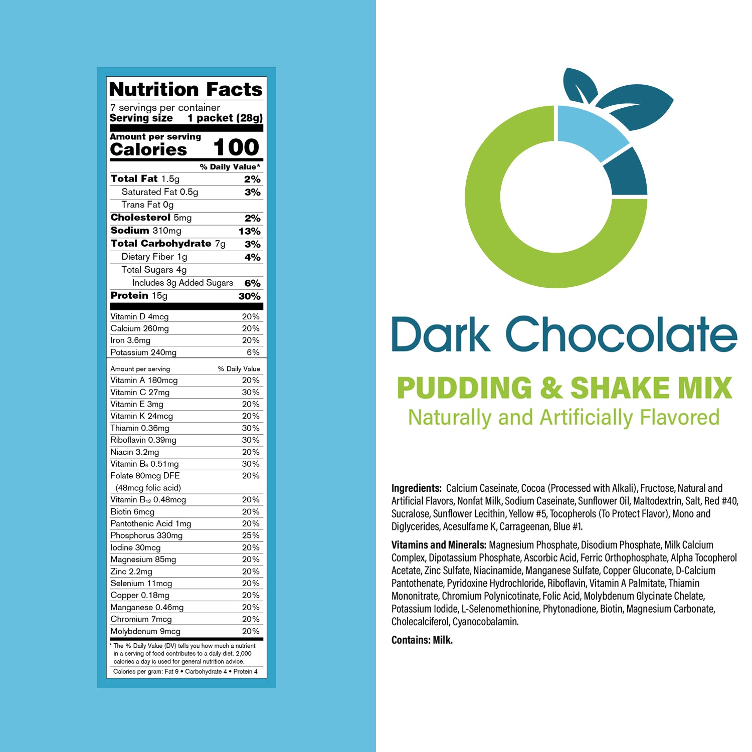 Dark Chocolate Pudding & Shake Mix
