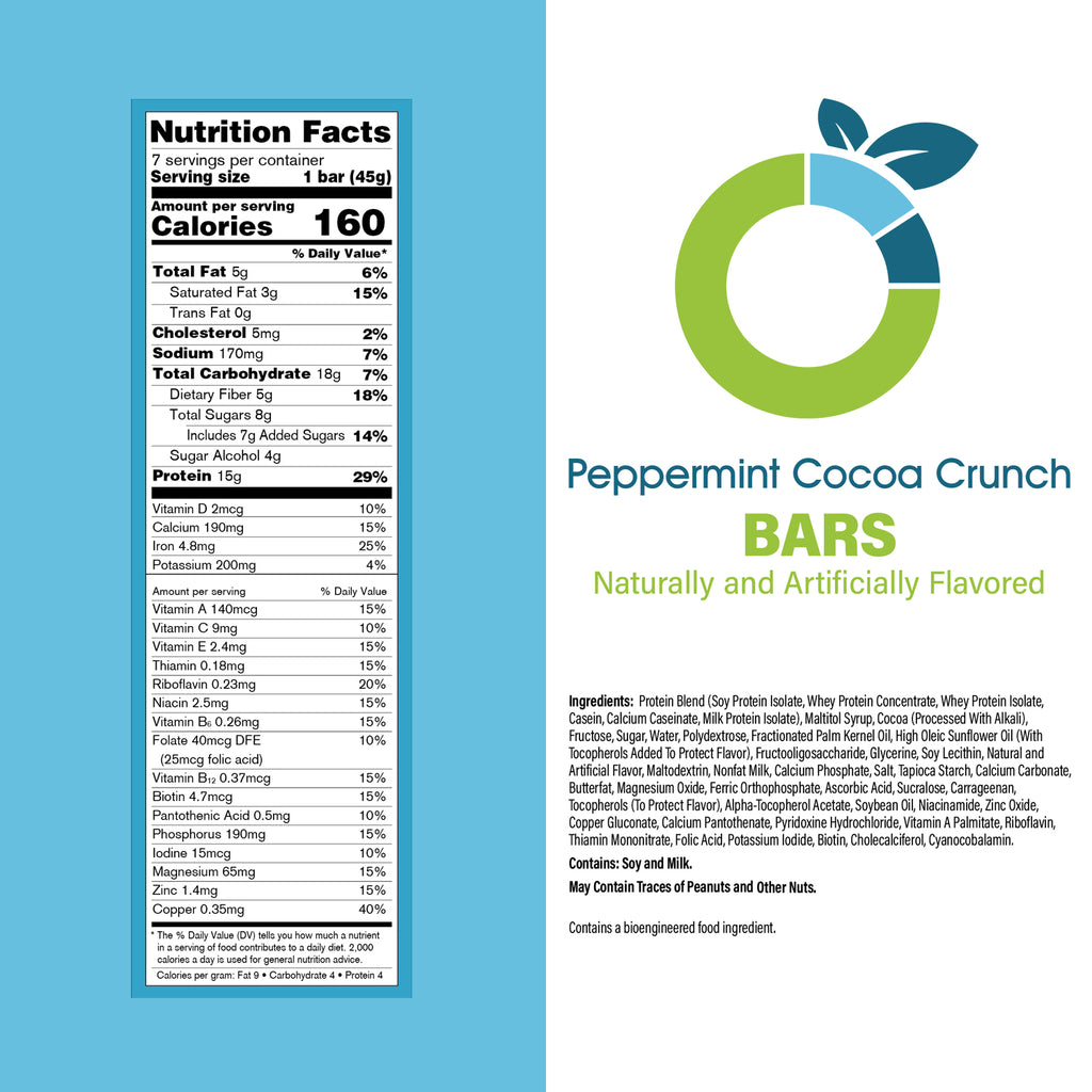 Peppermint Cocoa Crunch Bars